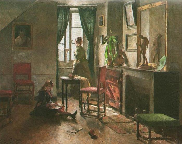 Interior med figurer, Harriet Backer